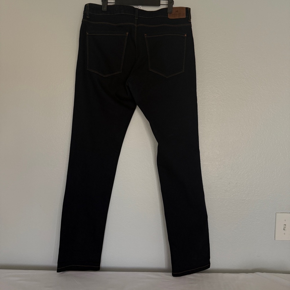 RNT23 Slim Tapered Dark Indigo Stretch Denim Jeans Men’s 38x33 - Picture 3 of 10